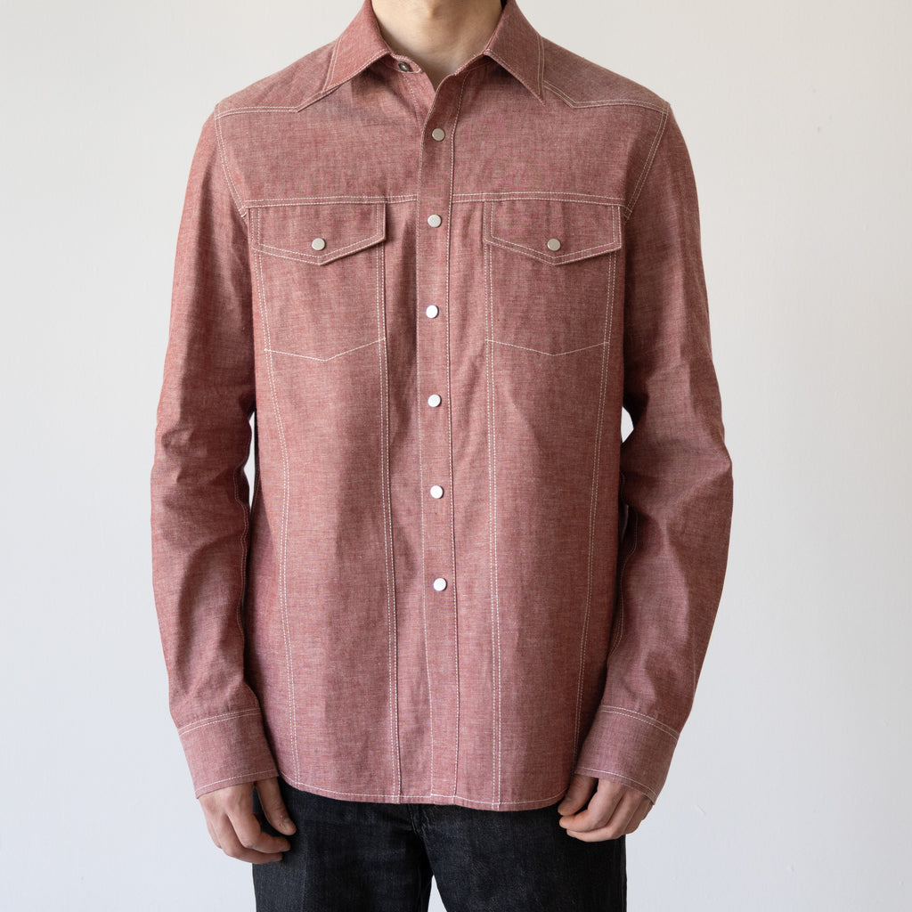 Rivington Shirt, Red Chambray