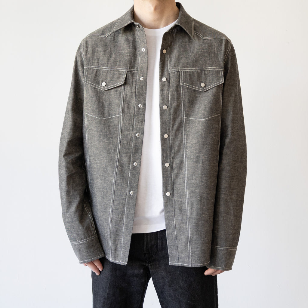 Rivington Shirt, Graphite Chambray