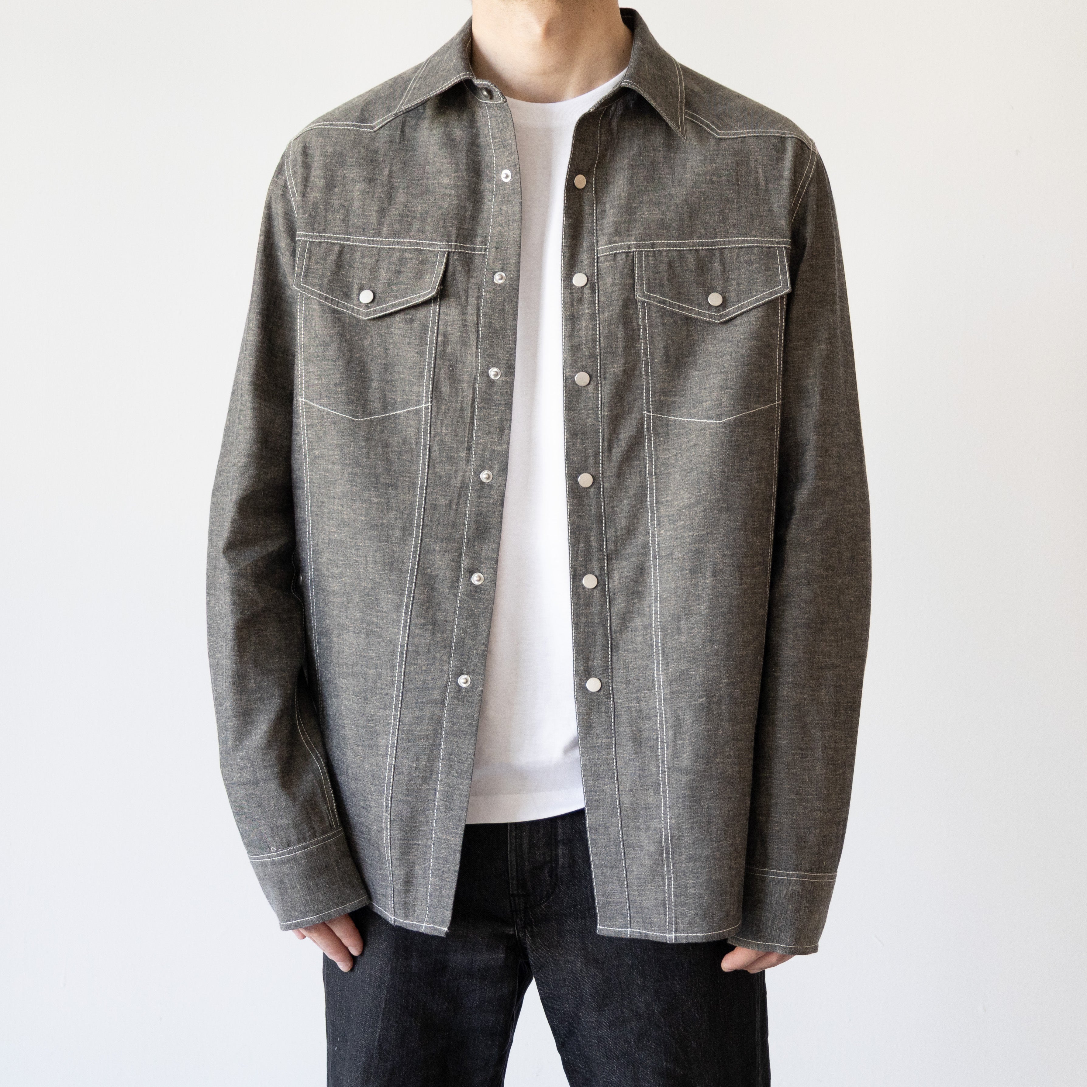 Rivington Shirt, Graphite Chambray