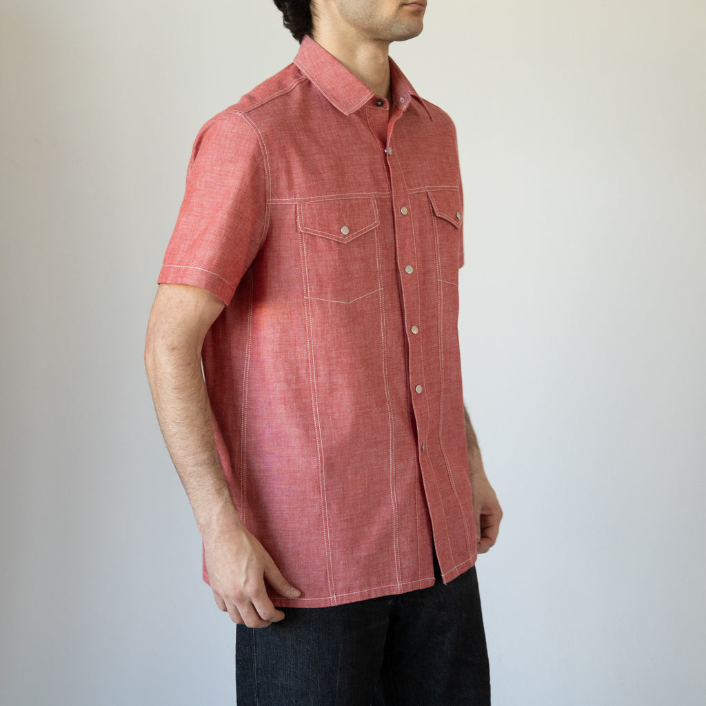 Astor Shirt, Red Chambray