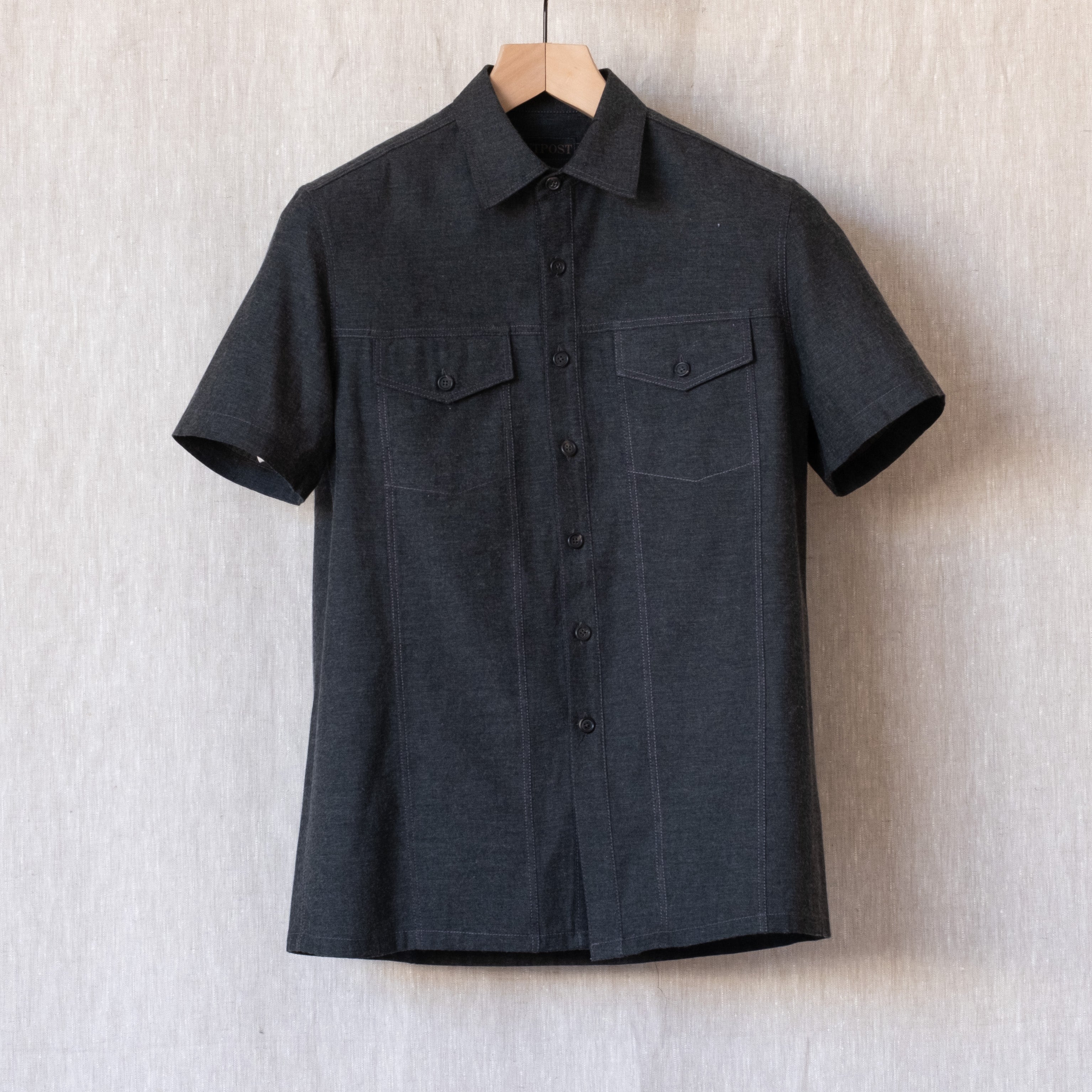 Astor Shirt, Charcoal Chambray