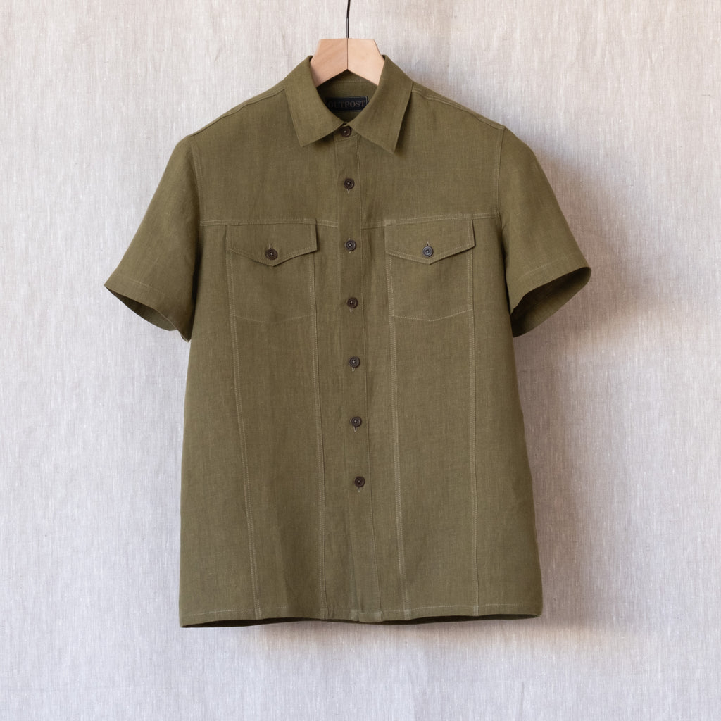 Astor Shirt, Forest Japanese Linen