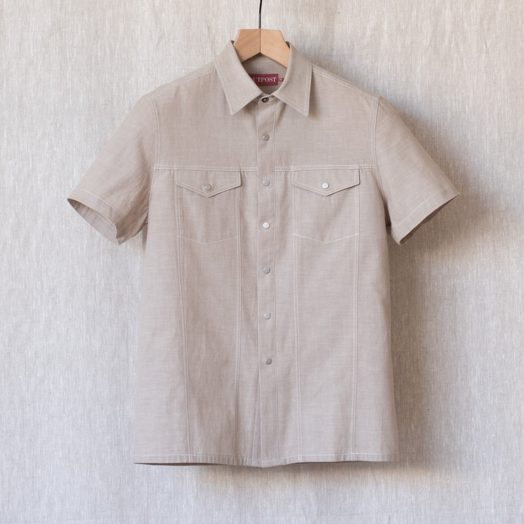 Astor Shirt, Ecru Chambray