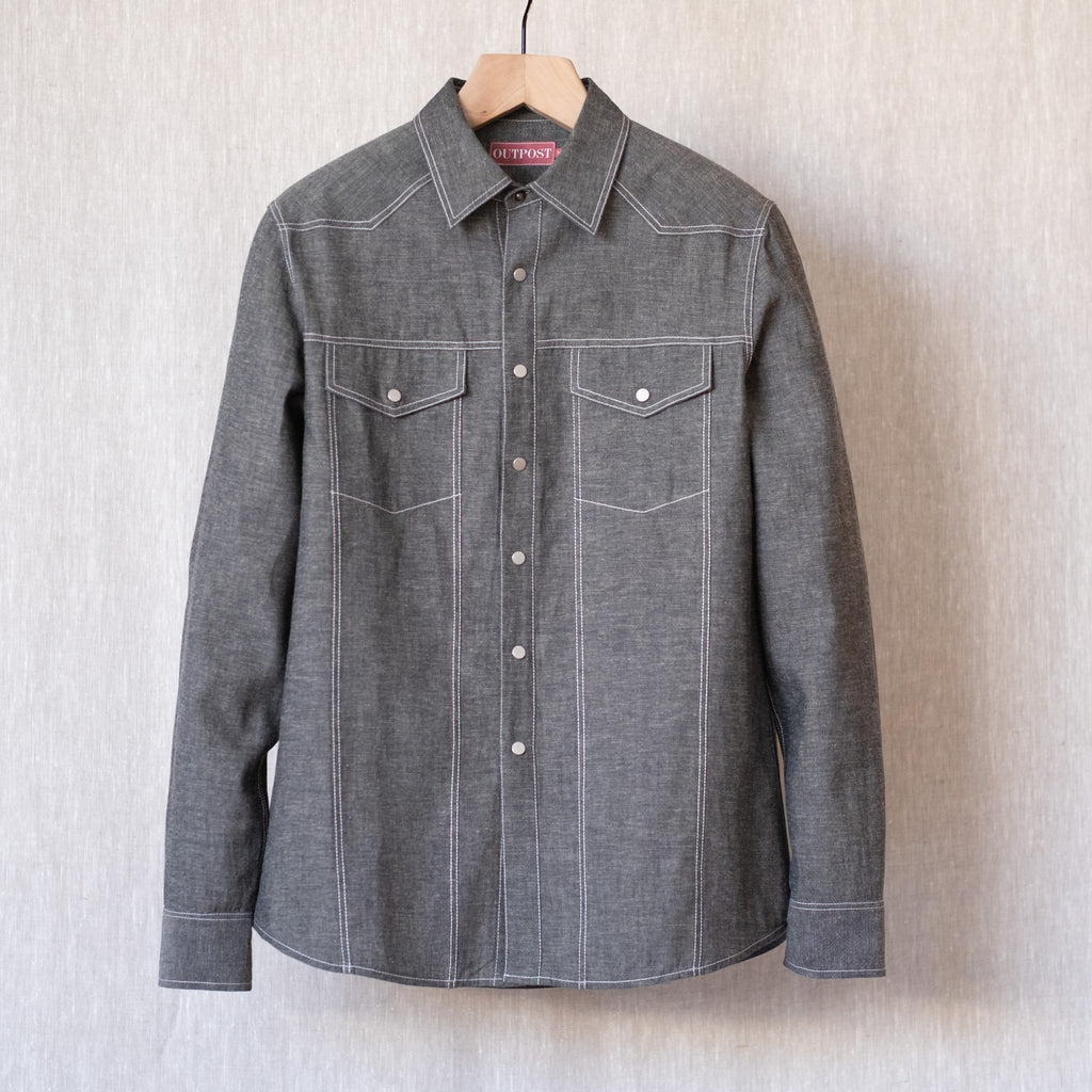 Rivington Shirt, Graphite Chambray