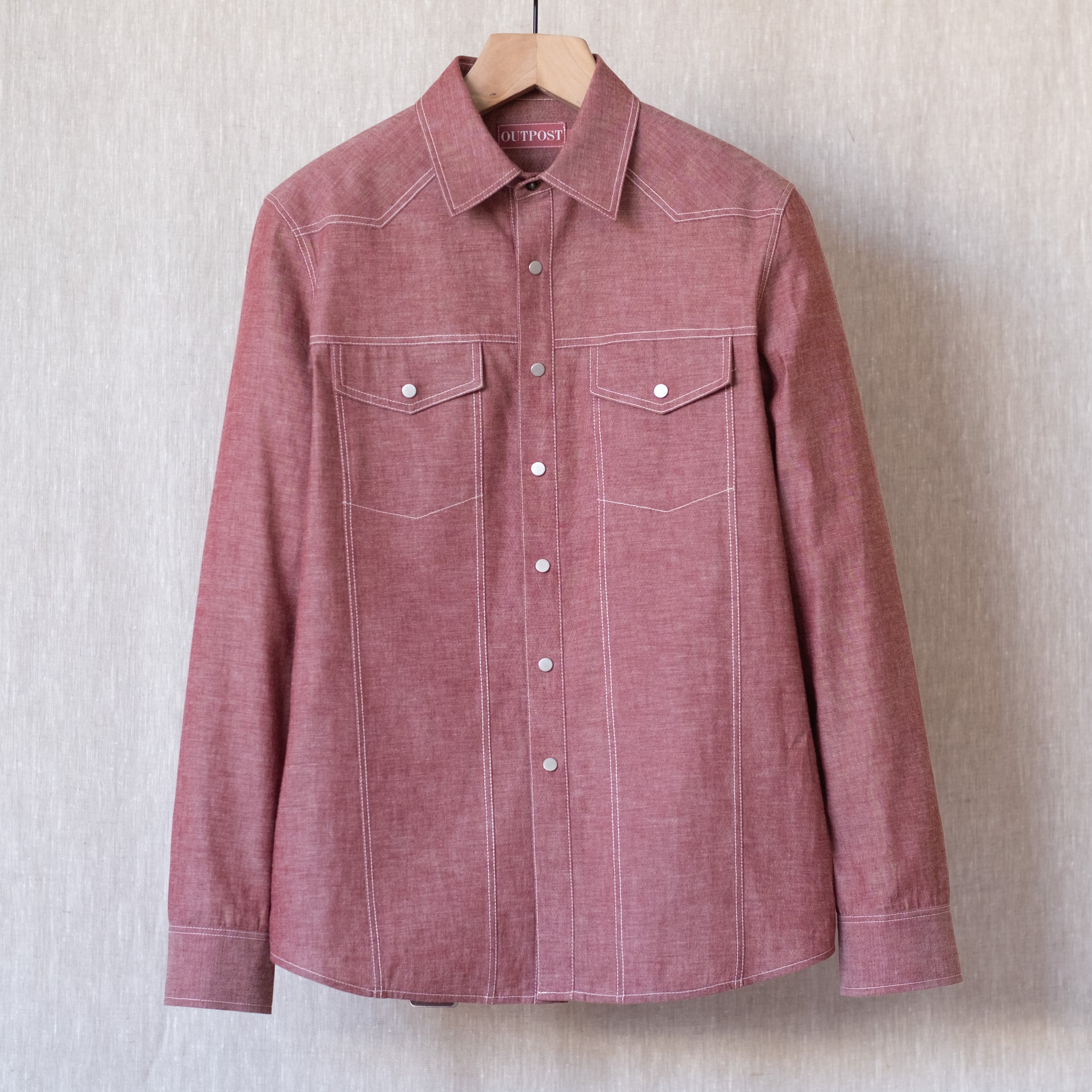 Rivington Shirt, Red Chambray